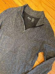 Zyia active fog performance quarter zip long sleeve pullover size small