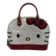 LoungeFly Sanrio Hello Kitty Patent Large Satchel Purse Red White