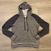 Dark Grey Two Tone Long Sleeve Hoodie Women’s Size Small