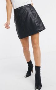 Leather Wrap Skirt