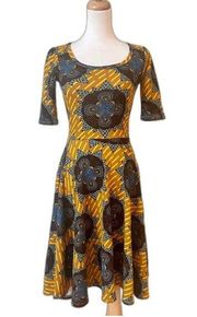 Yellow Flower Paisley Dress XXS LulaRoe