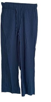 MISSLOOK Women's Blue Straight Leg Cropped Pant Size S