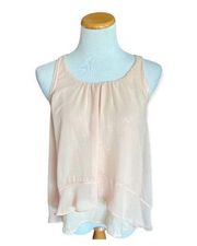 Womens Miss Me MM Couture Peaches & Cream Sequin Tank - Sz M