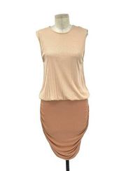 Torn by Ronny Kobo Two Tone Ruched Ribbed Tank Dress Size Medium