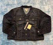 NWT! Hybrid & Company Very Dark Blue Denim Jacket Juniors 3X