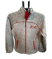 Budweiser womens fitted fleece full zip up jacket size S/M