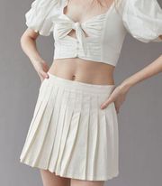 UO Linen Pleated Mini Skirt