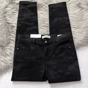 Social Standard by Sanctuary Black Camo Print Ankle Skinny Jeans NWT