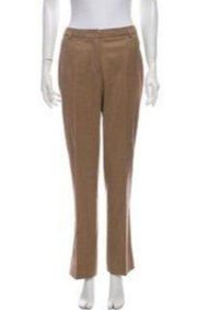 Akris Punto Tan Wool Blend Straight Leg Pants 6