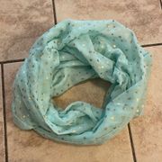 Cute Blue and Gold Heart infinity scarf