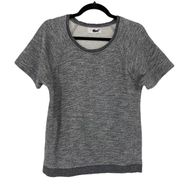 Everlane Sweatshirt Womens Size XS The Short Sleeve Marled Gray Crewneck Raglan