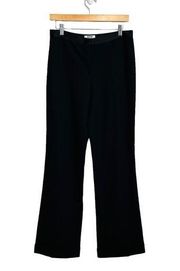 Moschino Cheap and Chic Black High Waist Virgin Wool Dress Trousers Satin Size 8