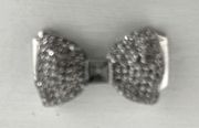 Silver sparkle bow slide bracelet charm keep collective