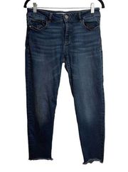 DL1961 Instasculpt Florence Frayed Hem Cropped Jeans