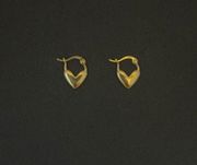 18K Gold Plated Love Heart Hoop Earrings for Women