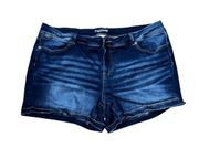 Plus Size Maurices High Waist Denim Shorts Size 24 Waist 40” #23