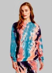 Wild Fable NEW  Coral/Blue Crewneck Tie Dye Sweatshirt