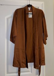 Brown Satin Robe