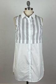 Love Richie Stripe Sleeveless Button Front Tunic