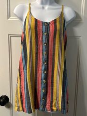 Ripcurl Rainbow Button Tank Medium