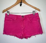 Current/Elliot - Hot Pink The Boyfriend Denim Cut Off Shorts
