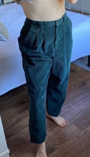 Vintage Green Corduroy Pants