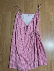 Rails Gingham Wrap Dress Size Medium