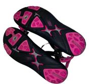 JBU Cyclone Flat Black/Pink Slip On Flip Flops Sandal Size 11