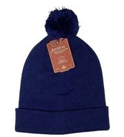 Nordstrom American Needle dark blue knit pom pom winter hat