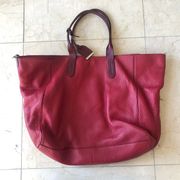 Cole Haan Red Pebbled Leather Purse Well Loved