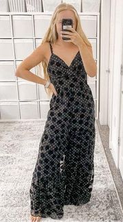 hutch Polka Dot Velvet Wide Leg Jumpsuit