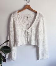 MOON & MADISON Crochet Open Cardigan