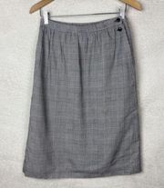 Vintage Weathervane Petites Skirt Plaid A-Line Midi Union Made in USA Size 10