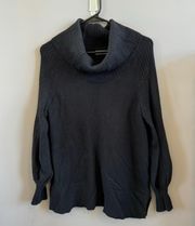 Cowl Neck Pullover Black Sweater