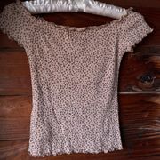 Hollister  Cheetah Stretch BodyCon Crop Top sz small