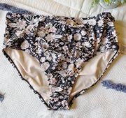 NWT High Waisted Floral Swim Bottoms