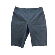 CHICOS So Slimming Dark Denim Wash Bermuda Shorts Sz 0/XS/2