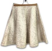 Diane Von Furstenberg - Luanne Snake-Print Leather Skirt, Ivory - 2