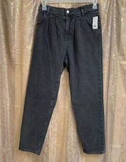 Current/Elliot Gravity Washed Black Pleated Skinny Jeans Size 28 NWT