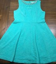 Plus Size Size 18 Mint Colored Fit & Flare Dress