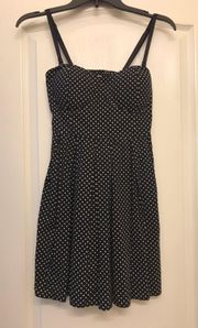 Retro White Polkadot Dress