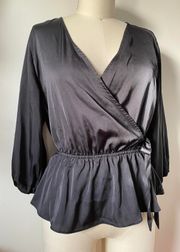 Satin Wrap Shirt 