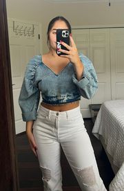 Topshop Denim Top