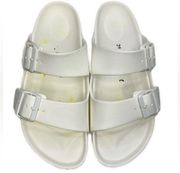 Birkenstock Arizona Size 8 Essentials EVA White Slip-On Sandals 39 Women's