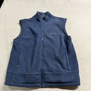 Navy Blue Fleece Full Zip Vest Size Large EUC