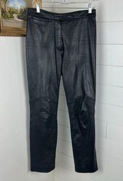 Wilsons Leather Maxima Leather Pants Vtg Black Motorcycle Biker Size 8