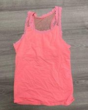 Pink Lace Tank Top