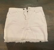 White Denim Skirt