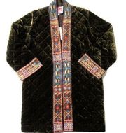 Johnny Was Naomi Tiger Eye Embroidered Velvet Kimono/Jacket NWT (oversiz…