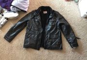 Leather flee line jacket never worn